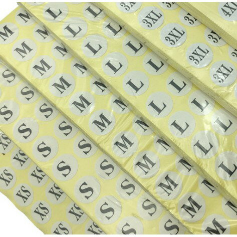 尺寸貼紙 標籤貼紙 字母貼紙 S~4XL 直徑1.4CM服飾尺碼貼紙 ~需要其他尺碼可以詢問 1