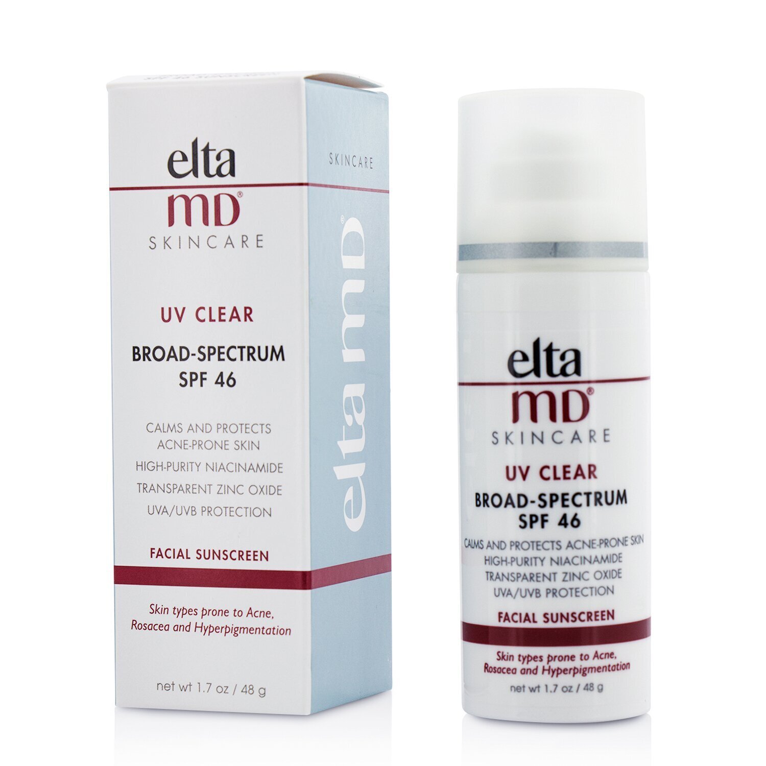 創新專業保養品 EltaMD - 可麗防曬霜 SPF 46 (適合易生粉刺, 玫瑰斑或膚色不均的肌膚) 48g