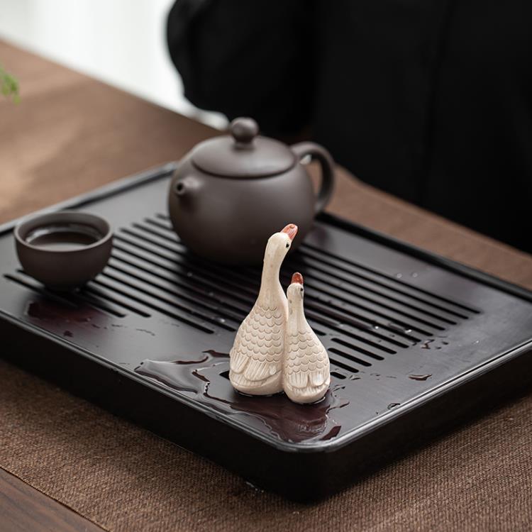 茶寵 記今朝 變色天鵝 茶寵擺件精品 趣味茶玩 創意個性茶盤裝飾擺設 全館免運