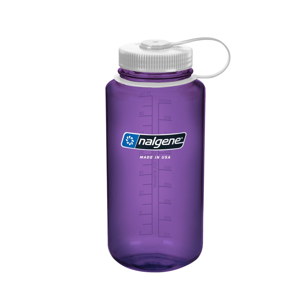 美國《Nalgene》專業水壺1000cc寬嘴水壼 2178-2028 紫色