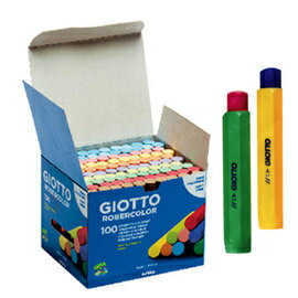 【義大利 GIOTTO】無毒環保粉筆(校園10色100入)+粉筆護套(2入，顏色隨機出貨)