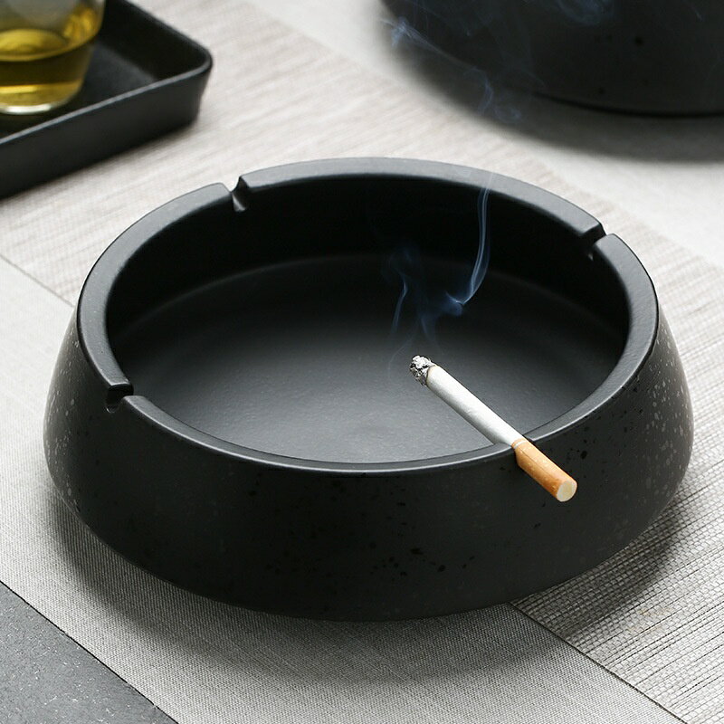 中式大號陶瓷菸灰缸復古防風煙灰缸家用客廳茶几辦公室創意菸缸
