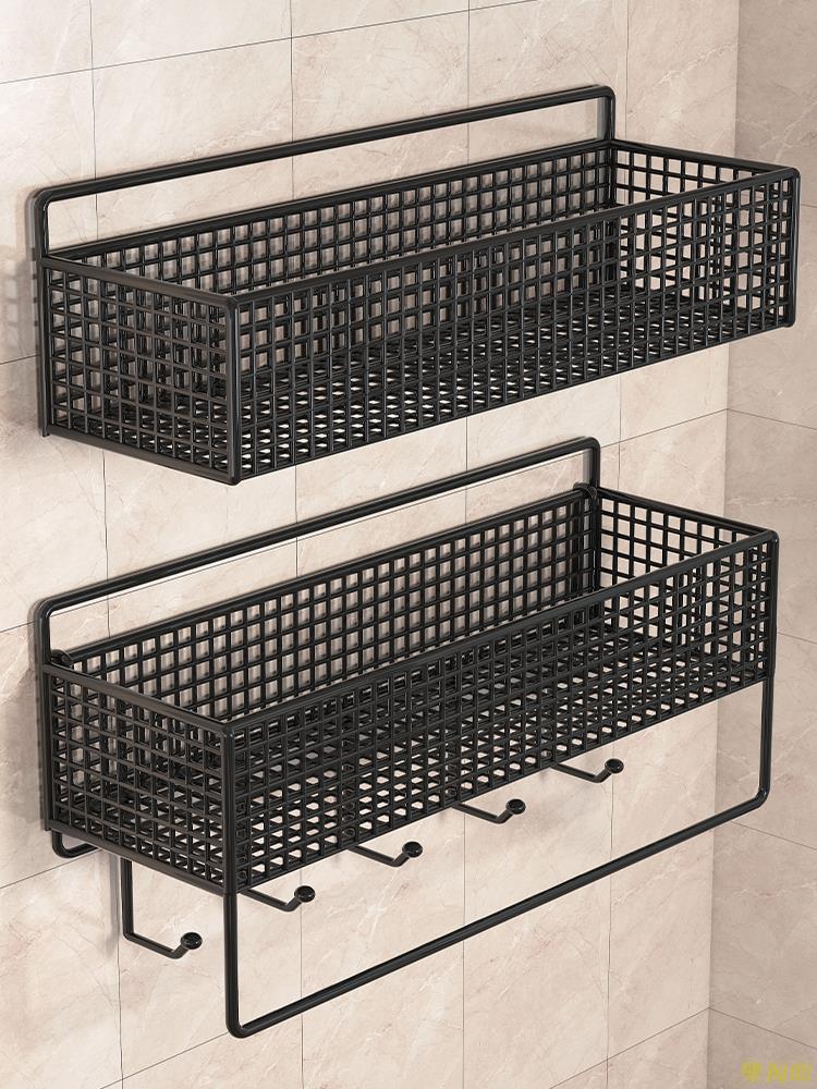 衛生間浴室置物架免打孔廁所洗手間毛巾收納架子墻上壁掛各種神器
