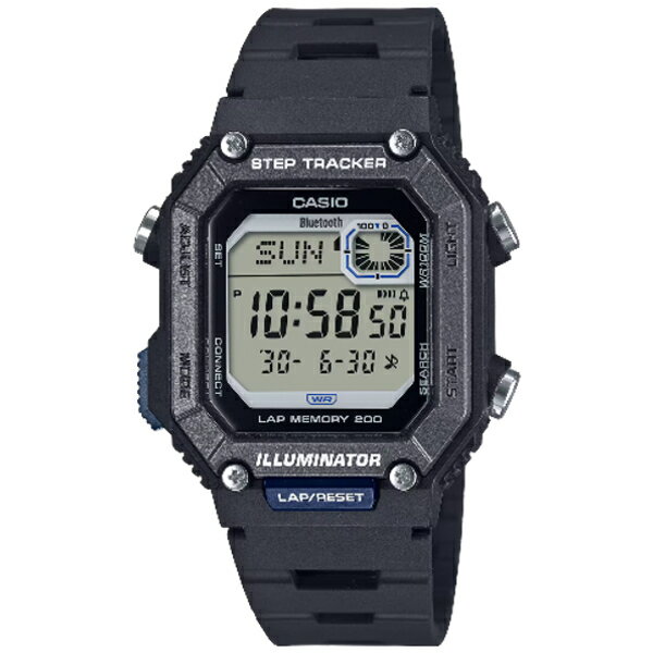 CASIO 卡西歐 WS-B1000-1AV 簡約運動藍芽計步器腕錶 黑色 41.3 mm｜樂天全館特惠中★指定刷卡回饋10%