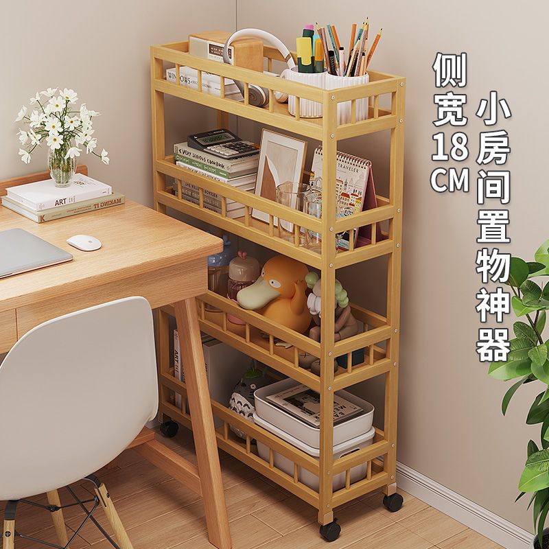 免運 開發票 置物架 收納 簡易落地置物架多層展示架客廳收納雜物架楠竹書架臥室家用儲物櫃 快速出貨
