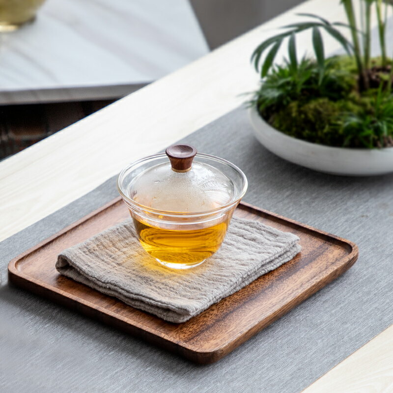 胡桃木茶盤日式木質茶托盤長方形木託盤餐盤點心盤茶托實木託盤