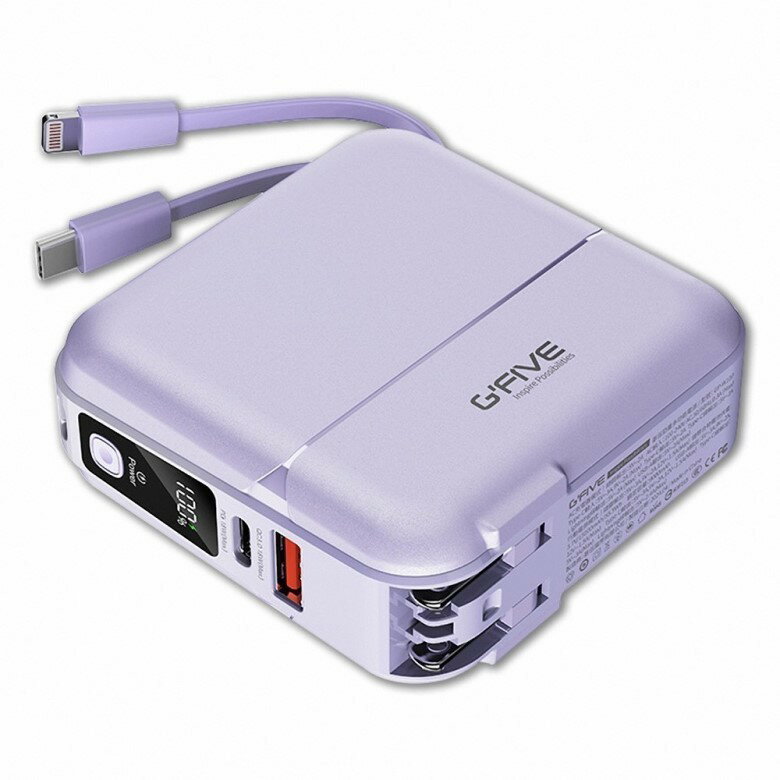 G-FIVE 勁量多功能行動電源 15000mAh(紫色) [大買家]