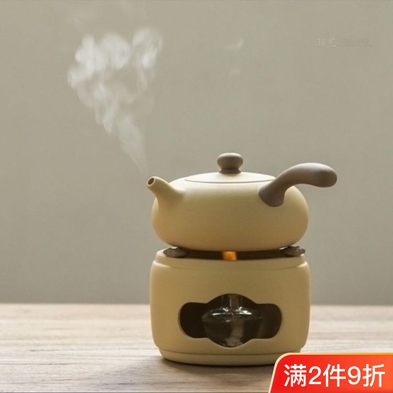 手把壺 日式側把壺酒精爐加熱煮茶壺溫茶器蠟燭爐底座耐熱過濾內膽煮茶壺