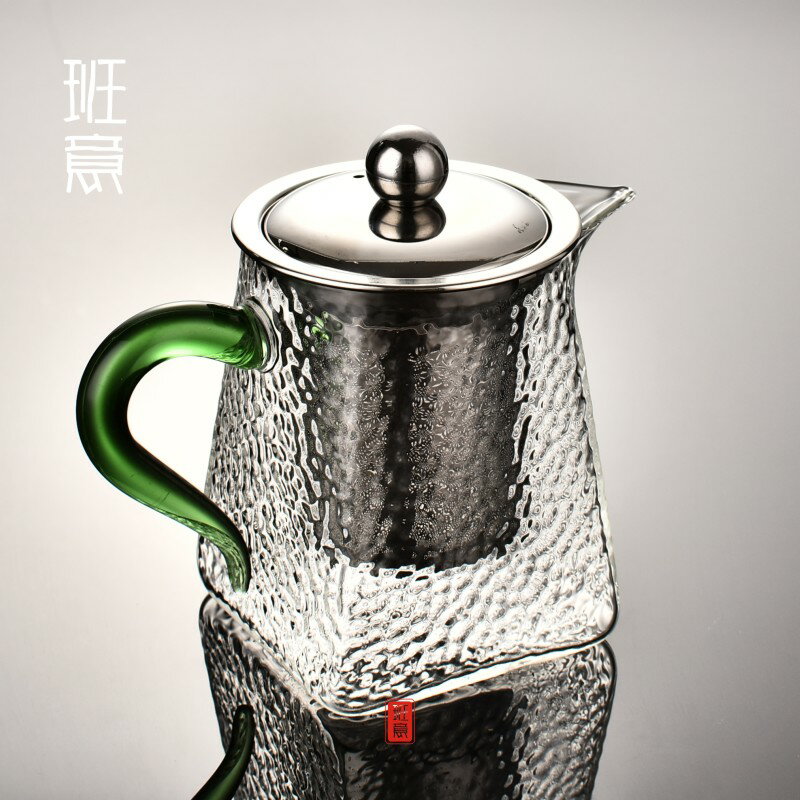 耐高溫玻璃公道杯不銹鋼茶漏套裝加厚耐熱過濾公杯分茶器茶具配件1入