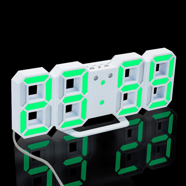 新款夜光插電電子鐘臺式數碼立體鬧鐘時鐘座鐘客廳臥室數字鐘表 7