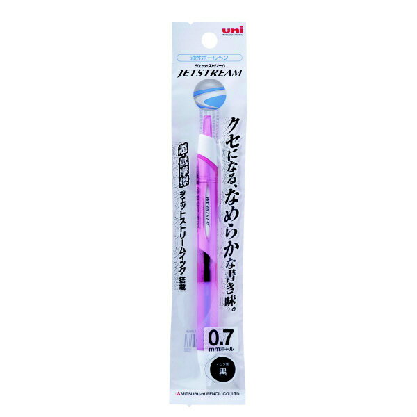 UNI JETSTREAM【黑色油性原子筆(粉紅)0.7mm】