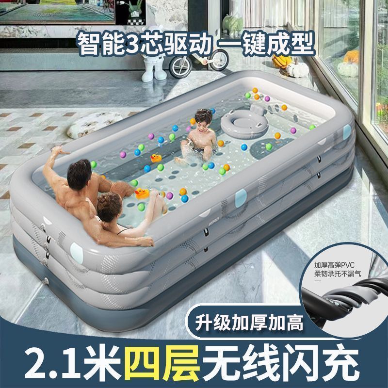 嬰兒童充氣游泳池家用大型加厚成人超大號水池新生兒寶寶海洋球池