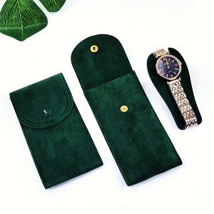 2021新手表收納袋綠鬼便攜式旅行腕表保護絨布包裝空盒子單個簡約