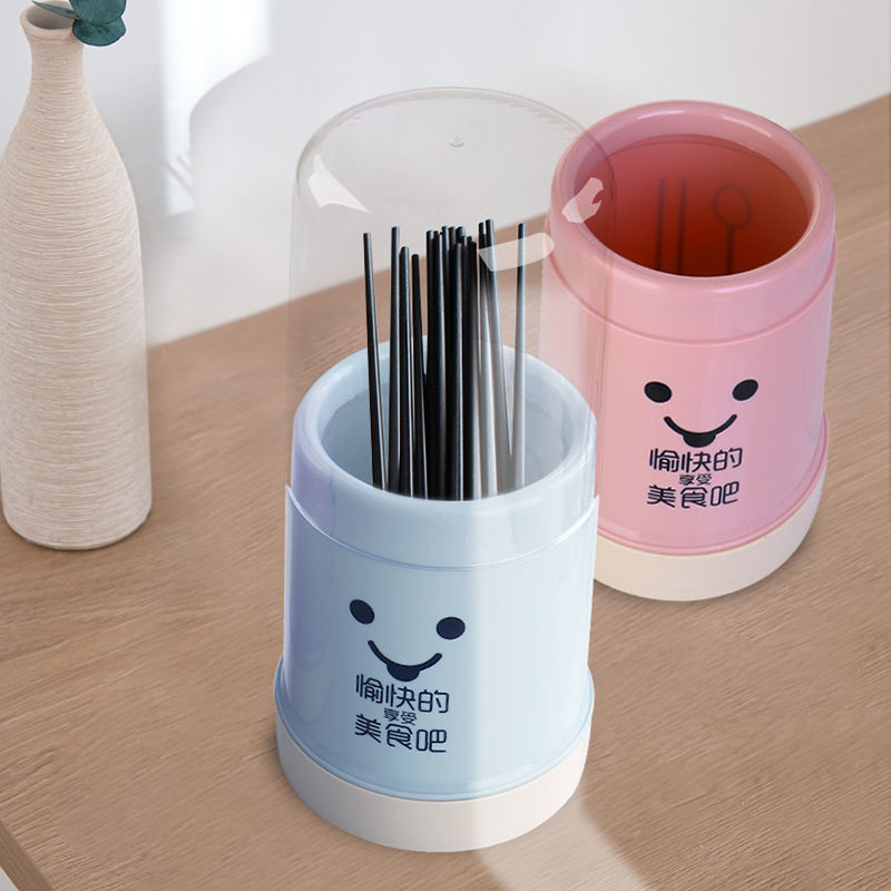 帶蓋防塵筷子筒可拆卸塑料筷子簍家用廚房筷子籠筷子瀝水收納架