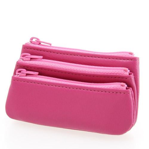 日本製 ~ 單色3層 鈕扣組合式 牛皮零錢包(預購品-下單請先詢問到貨日期)