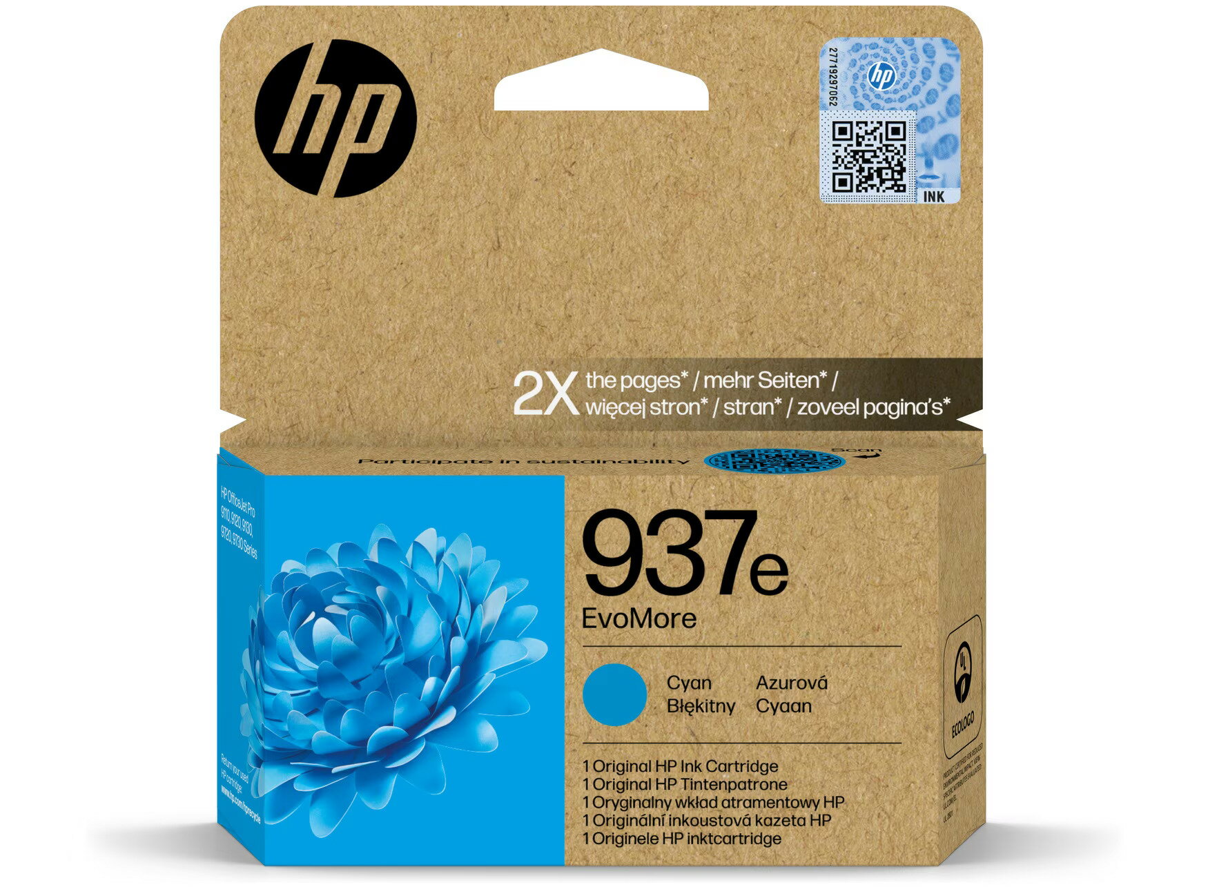 HP 937e 藍色高容量原廠墨水匣