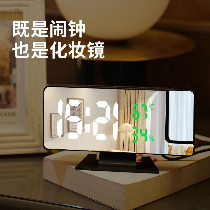 免運 開立發票 濕度計 溫度計 溫濕度計 溫度表 家用鐘表led室內網紅三合一中國風電子鬧鐘計時器溫度濕度檢測表