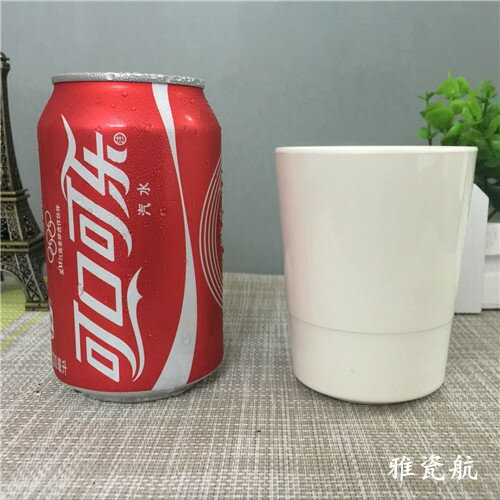 酒店自助餐廳飯店專用純白色A5仿瓷塑膠杯子茶水杯果汁杯密胺餐具