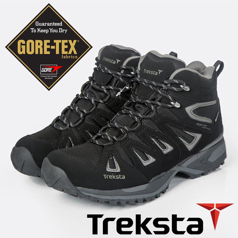 【Treksta 韓國】Nevado Lace Mid 男 GTX 防水中筒健行鞋『黑灰』KR21AM