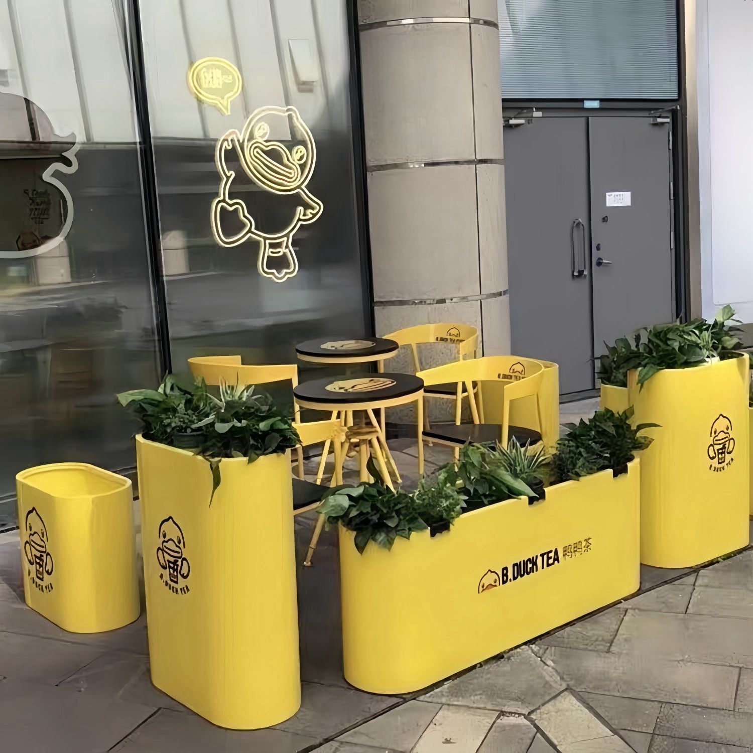 免運 附發票 公司貨 花架 隔斷花架 花槽 辦公室隔斷 咖啡店隔斷裝飾花槽 不銹鋼花箱圓弧橢圓花架店鋪門口圍欄市政花壇戶外造景花盆隔斷AA0902