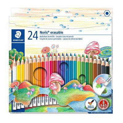 施德樓 快樂學園 可擦拭色鉛筆 24色/盒 MS14450NC24