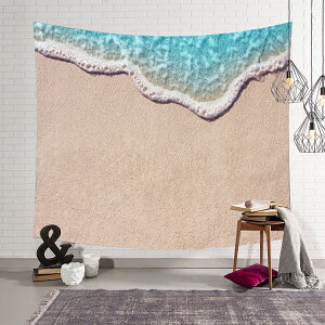 北歐ins大海掛布海浪沙灘掛毯藝術壁毯客廳臥室裝飾毯