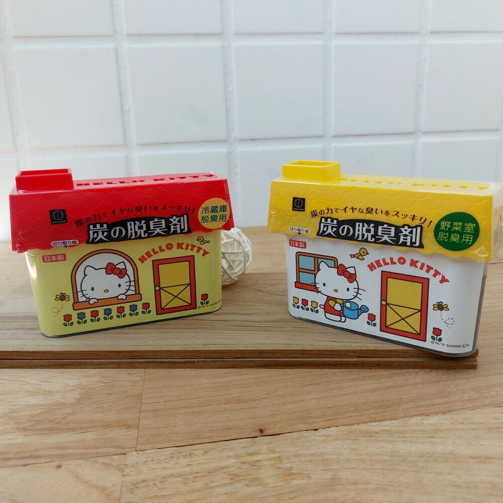 Hello kitty 日本製 冰箱除臭 冰箱脫臭劑 冷藏除臭劑 活性炭 冰箱 冷藏 冷凍 蔬果 - 冰箱除臭 脫臭劑 除臭劑 活性炭 冰箱 廚房 除臭 冷藏 冷凍 蔬果室 活性碳 備長炭 Hellokitty 三麗鷗 日本進口 日本代購