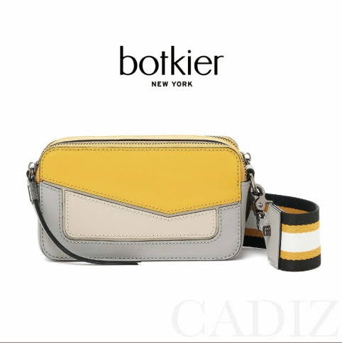 美國正品 Botkier Cobble Hill Leather Convertible 黃色時尚相機肩背腰包兩用包