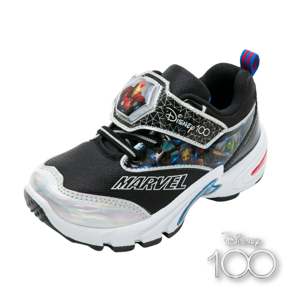 MARVEL漫威 迪士尼100周年紀念款 童鞋 電燈鞋 運動鞋 [MNKX35910] 黑 MIT台灣製造【巷子屋】