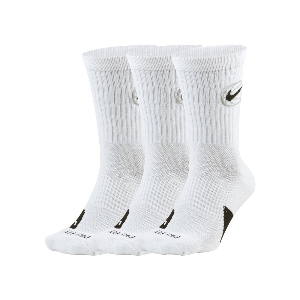 NIKE 男中筒籃球襪(3入)(Dri-FIT 襪子 運動 訓練「DA2123-100」≡排汗專家≡