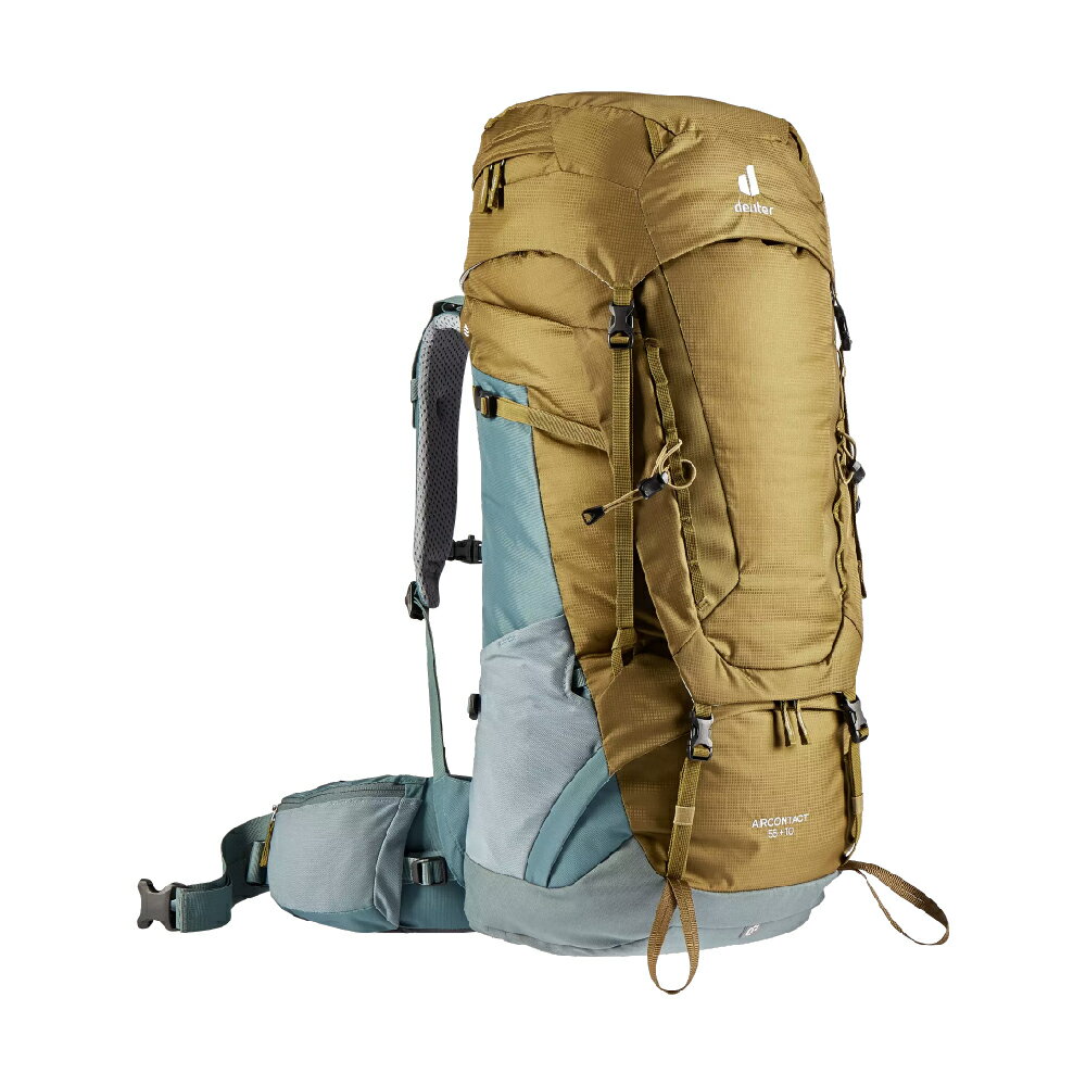 Deuter 德國AIRCONTACT 55+10L 拔熱透氣背包《土/湖藍》】3320321/登山