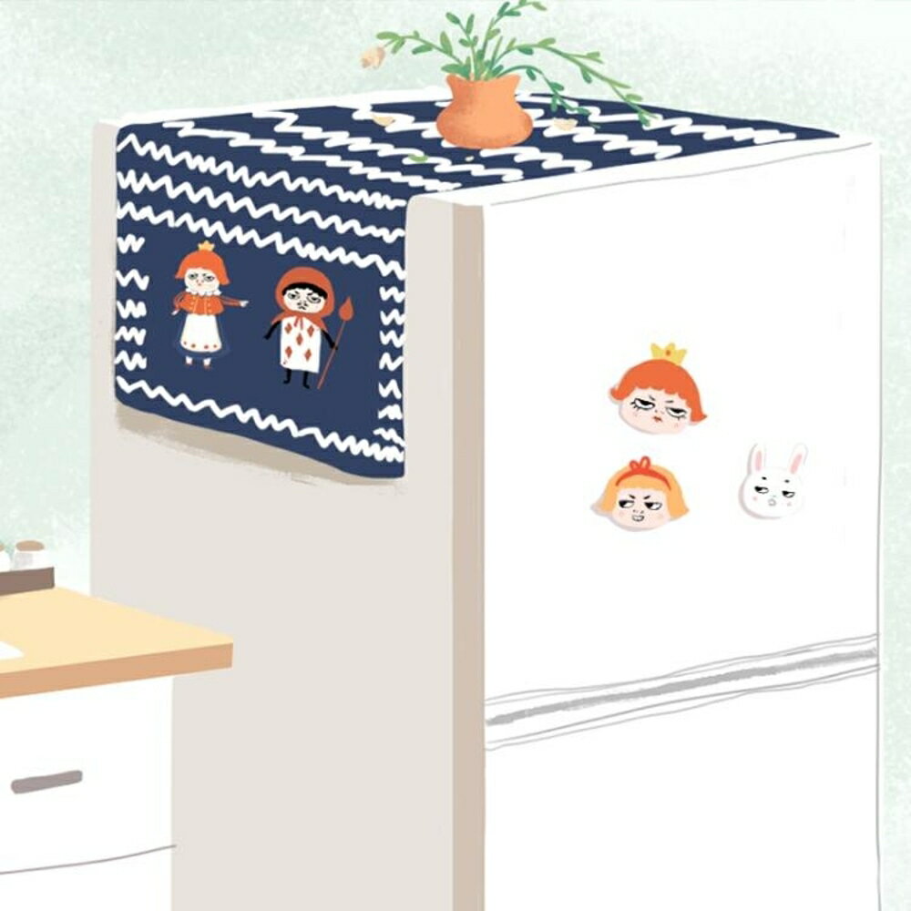 洗衣機防塵罩 簡約布藝滾筒洗衣機防塵罩家用單雙開門冰箱蓋布蓋巾 交換禮物全館免運