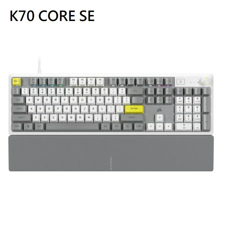 【最高現折268】Corsair 海盜船 K70 CORE SE 紅軸機械式白色鍵盤 中文/英文
