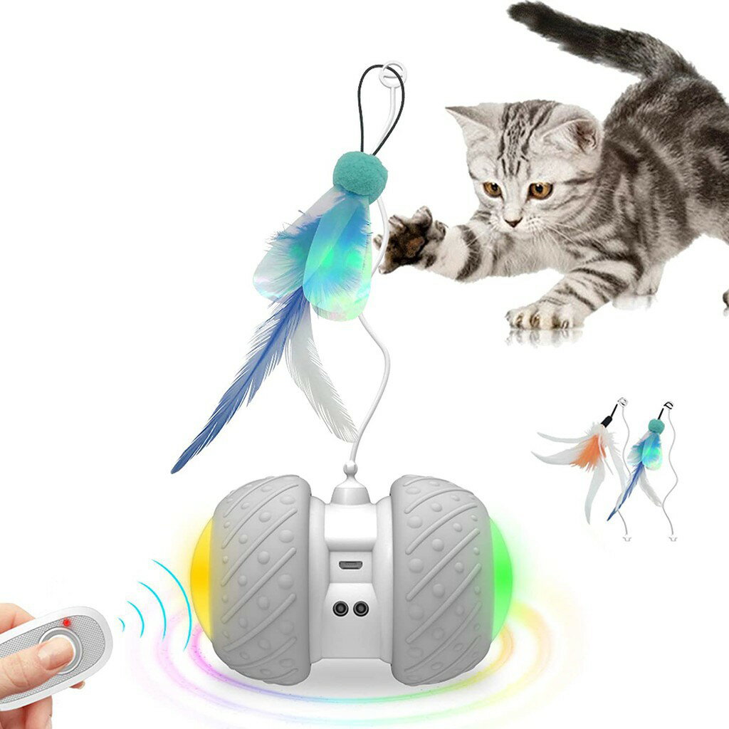 新品上新 遙控電動逗貓車 智慧貓玩具 逗貓器 自動逗貓車 貓咪玩具 雙十一購物節