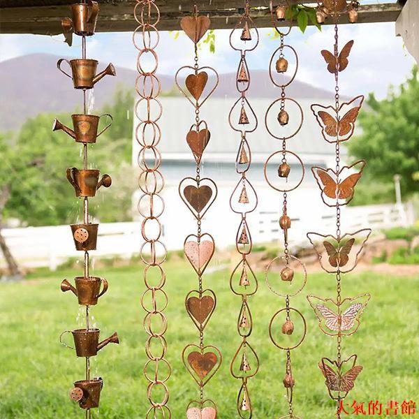風鈴steel leaf rain chain 給媽媽的雨鏈金屬戶外風鈴裝飾蝴蝶風鈴