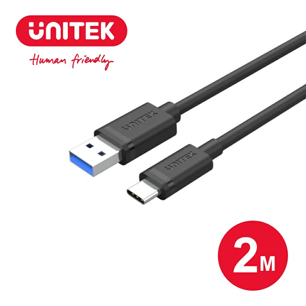 【樂天限定_滿499免運】UNITEK USB3.0 to USB-C轉接線(公對公)2M(Y-C14103BK-2M)