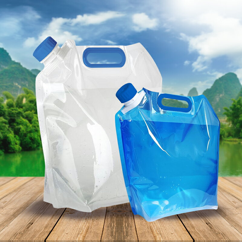 透明折疊水桶 5-10L 摺疊水桶 露營水桶 儲水袋 儲水桶 伸縮水桶 蓄水桶【OE0270】99750走走去旅行