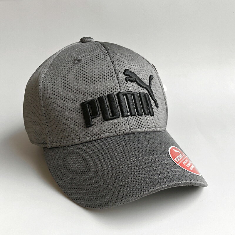 美國百分百【全新真品】Puma 帽子 配件 棒球帽 男帽 遮陽帽 鴨舌帽 六片帽 logo 網眼透氣 鐵灰色 AW34