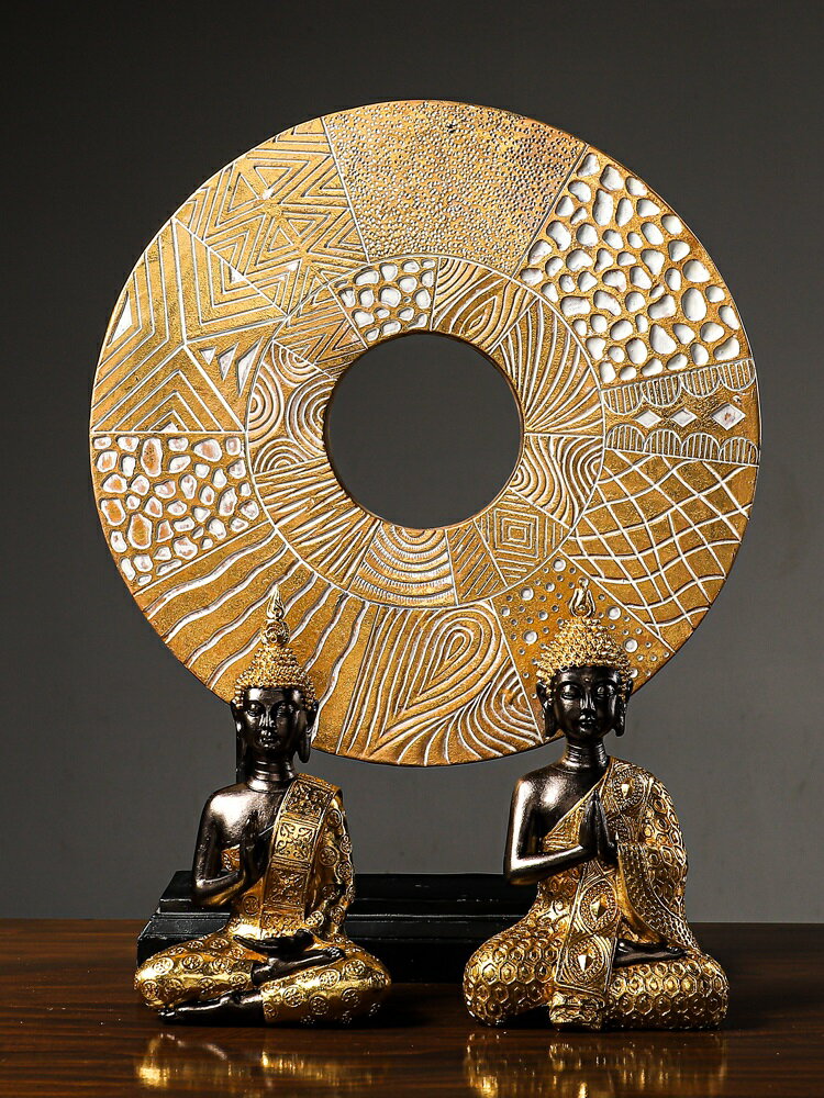 東南亞風泰國佛像佛頭裝飾品擺件客廳電視櫃禪意泰式餐廳桌面擺設