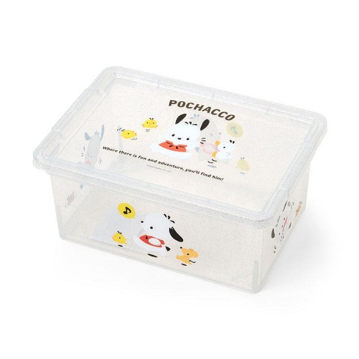 【震撼精品百貨】Pochacco 帕帢狗~日本三麗鷗Sanrio 帕恰狗明拿蓋收納箱S-2025新生活*72235