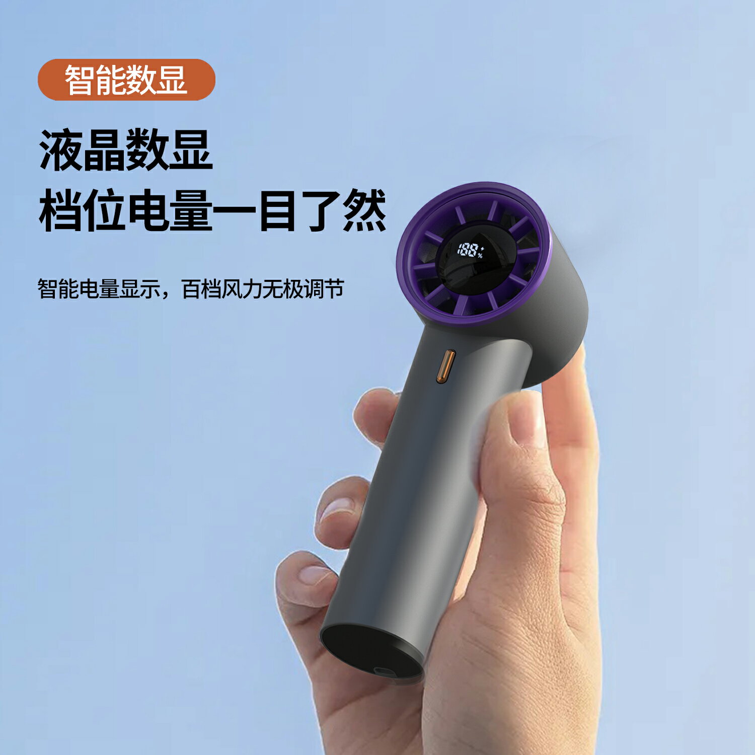 手持小風扇迷你高壓氣流大風量行動式無刷充電靜音風扇子降溫神器