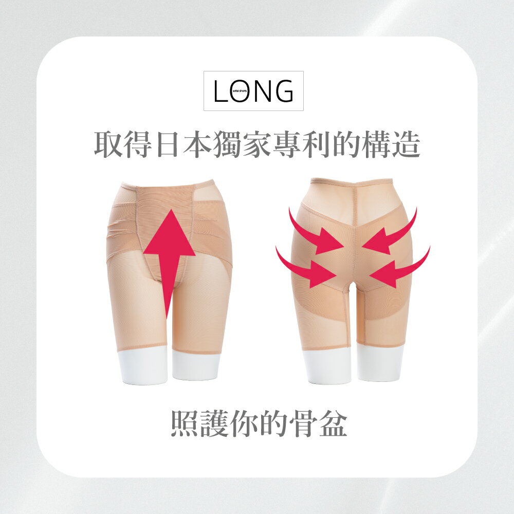【BODY SPROUT】整體塑身褲 LONG 長版 女內褲 五分褲女 大尺碼xl 加長 高腰 無痕 塑身 產後 收腹 提臀 3