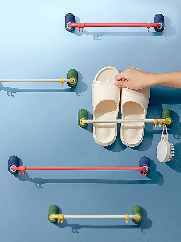 浴室拖鞋架免打孔墻上壁掛式創意衛生間廁所放鞋子置物架收納神器