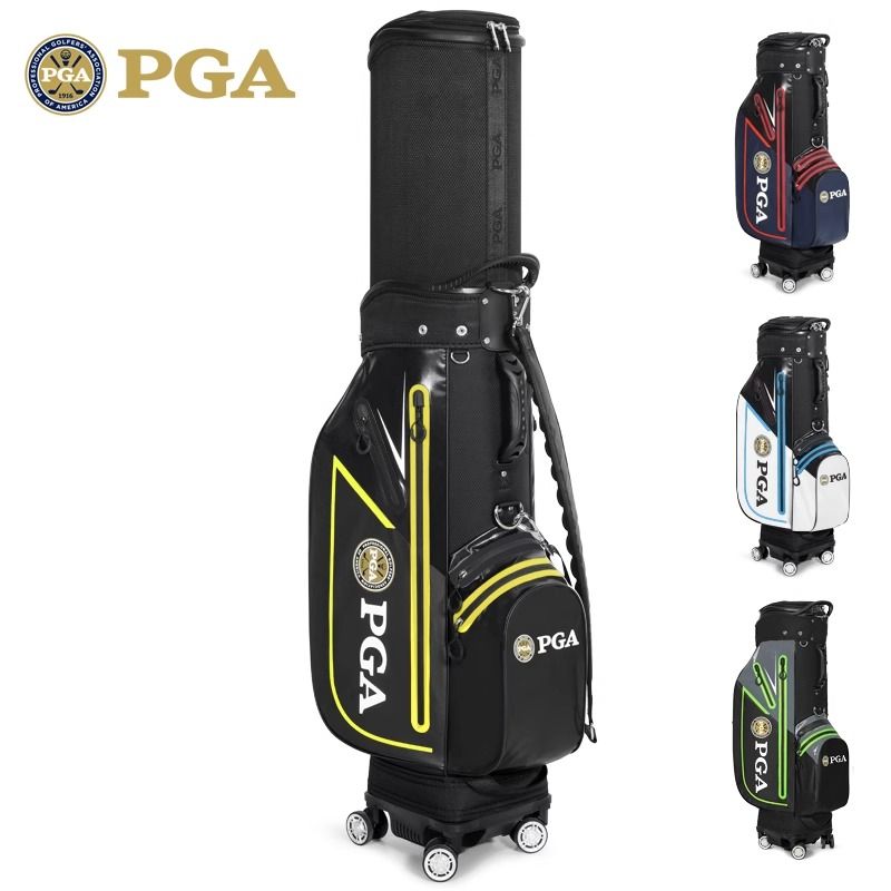 【最低價】【公司貨】美國PGA 高爾夫球包 男士 萬向四輪伸縮球包 防水尼龍料 送防雨罩