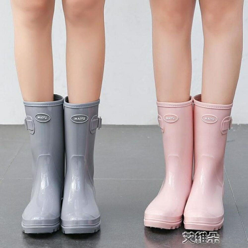 雨短鞋中筒雨靴女成人水鞋防水鞋果凍膠鞋防滑水靴雨鞋女 清涼一夏鉅惠