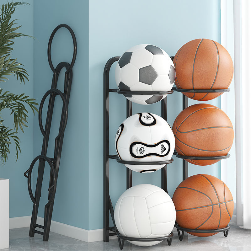 【免運】開發票 美雅閣| 免安裝簡易家用室內籃球收納架兒童足排球類擺放神器置物架幼兒園
