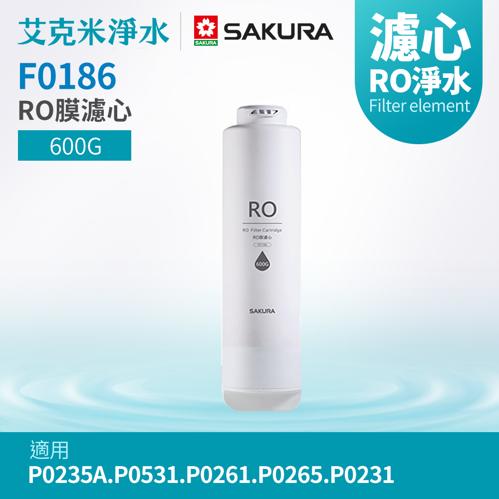 【櫻花】F0186 RO膜濾心(適用P0235A.P0531.P0261.P0265.P0231)