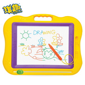 琪趣兒童畫板磁性寫字板寶寶玩具123歲彩色加大號涂鴉板