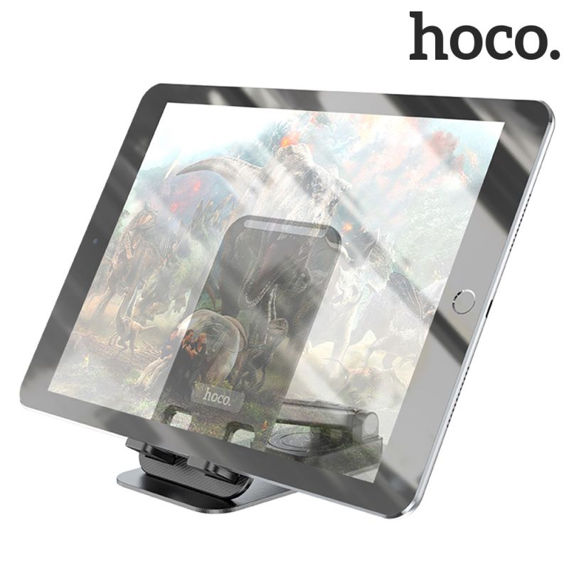 【涉谷數位】 hoco PH48 梵卡雙軸360旋轉平板桌面支架 可調角度平板桌面支架 高度可調平板支架 折疊式平板支架