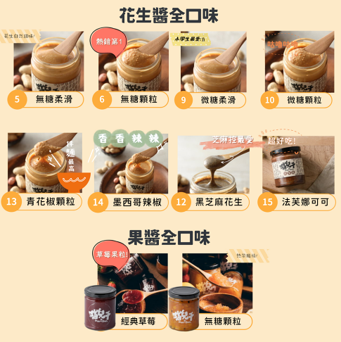 明星組合花生醬X3瓶(250克/瓶)+蛋捲x3盒【貓兒干村】★7-11超取$199免運 1